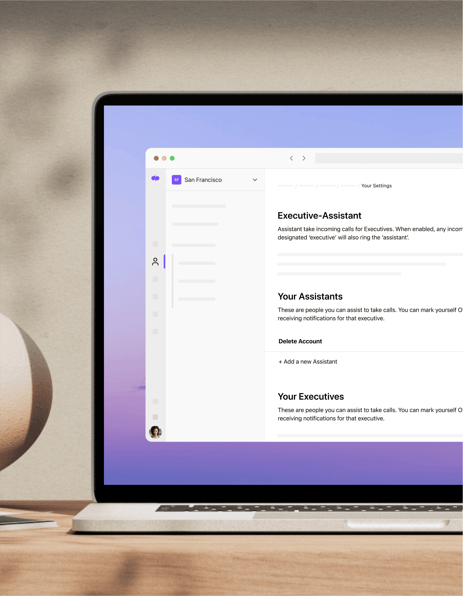 Executive assistant Delegate your calls Header
