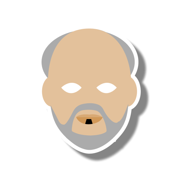Face of an old man