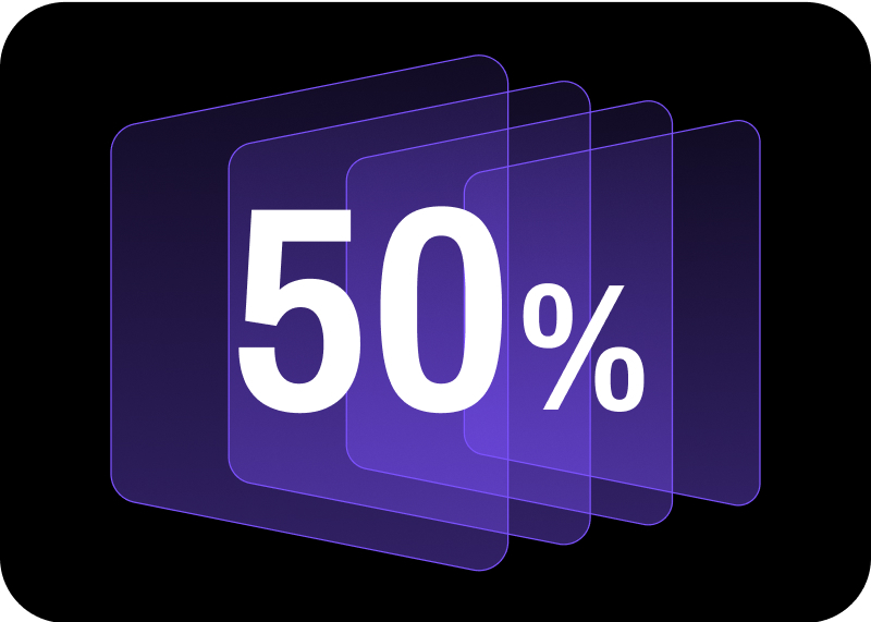 Fifty percent