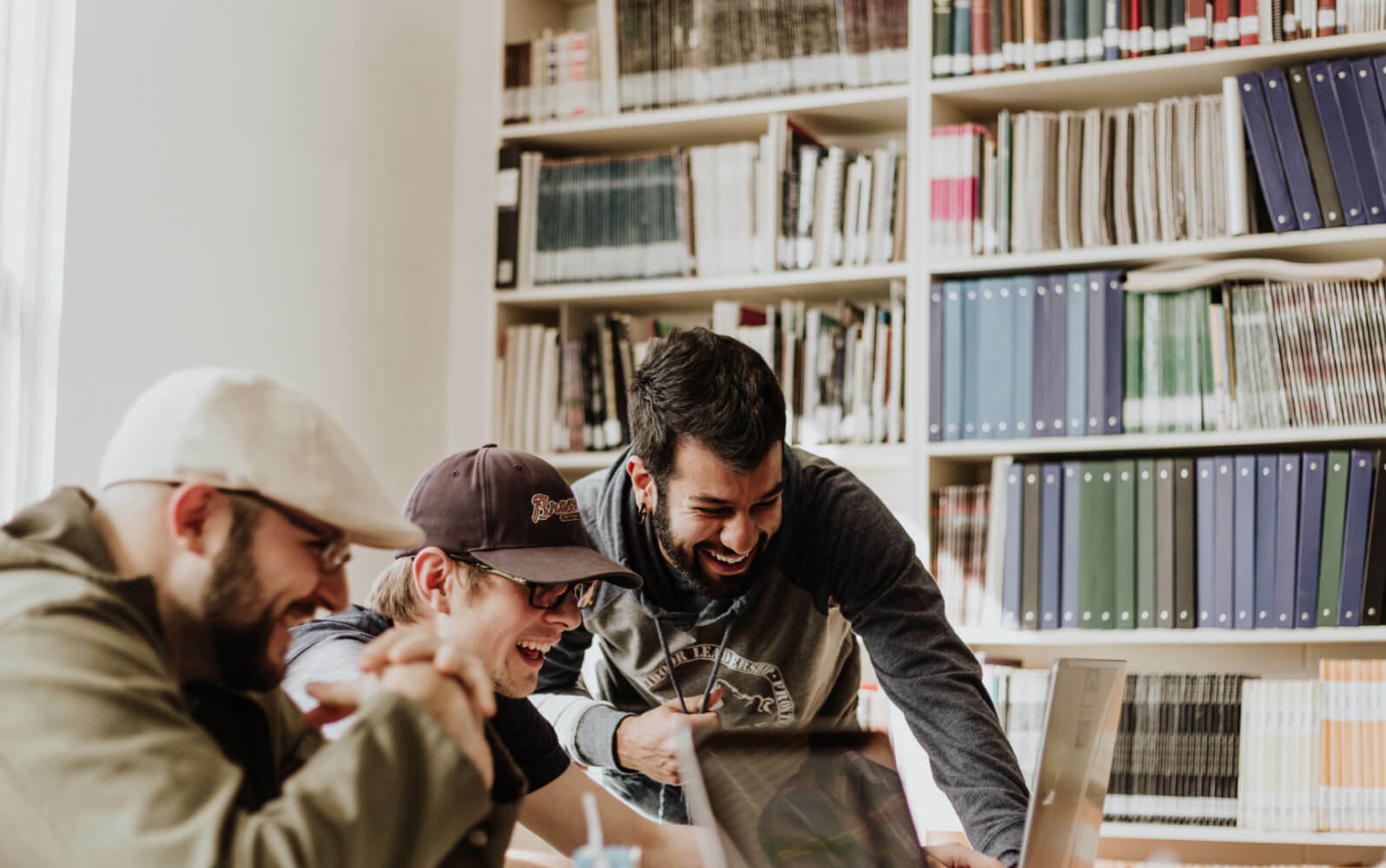 Guys in the library