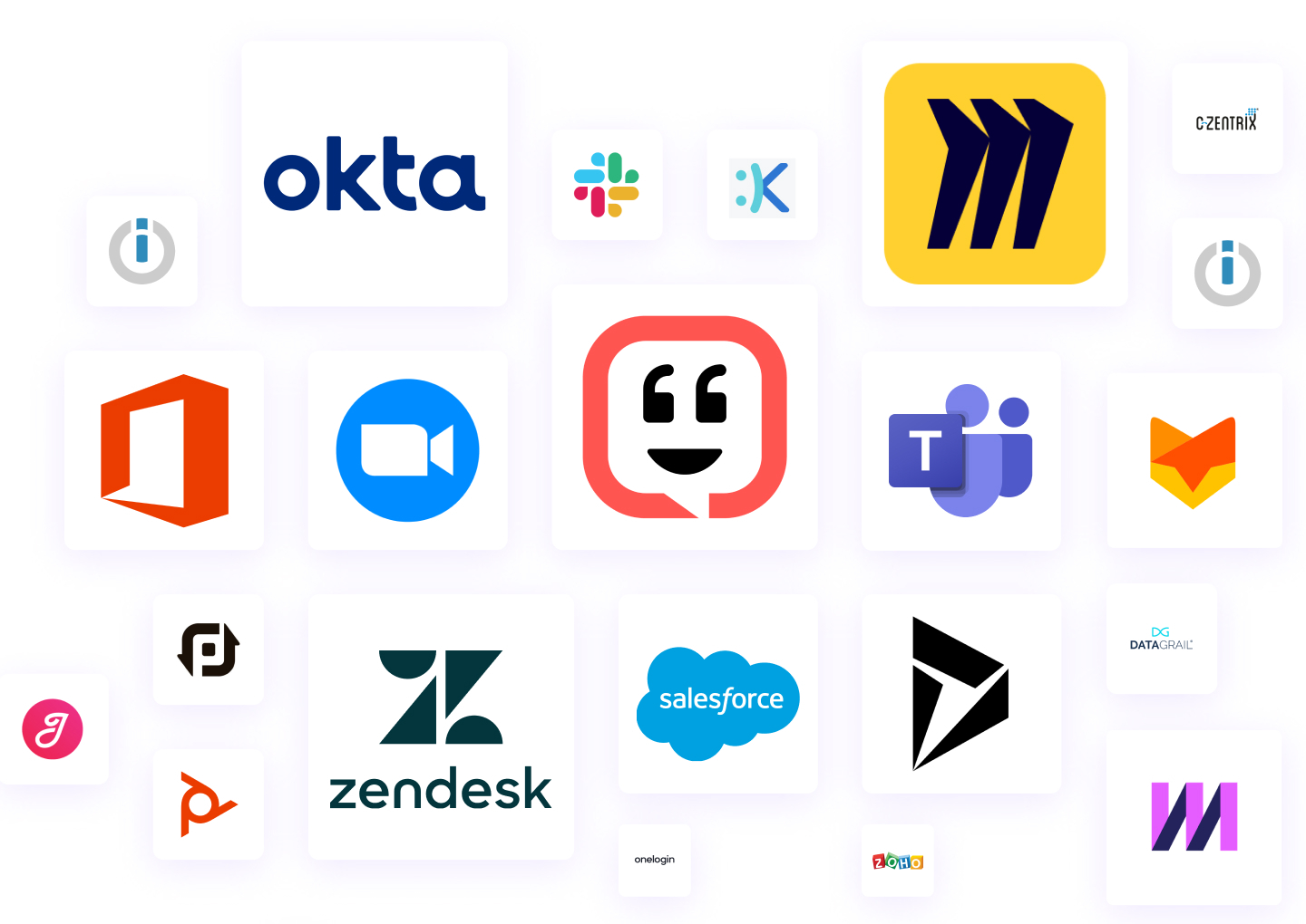 Logos of Dialpad’s integrations