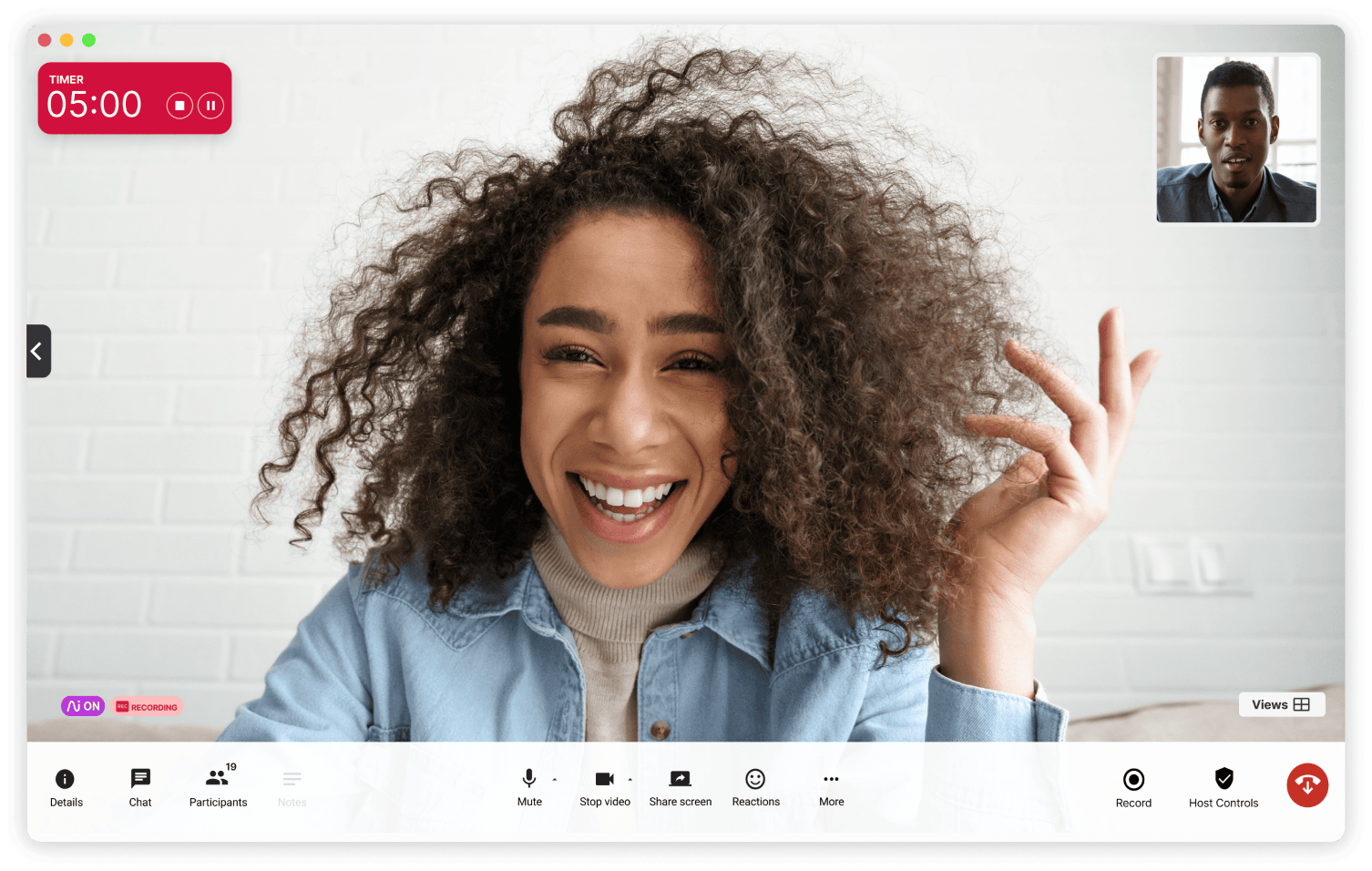 Meeting countdown timer in Dialpad Ai Meetings v3
