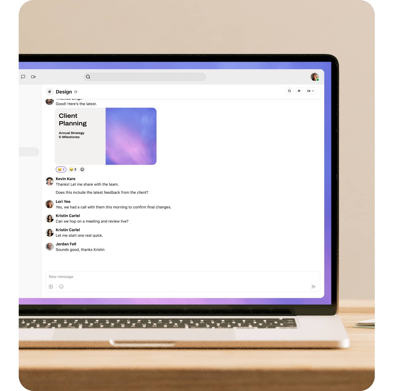 A computer screen showing Dialpad's group messaging feature