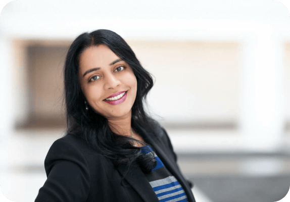 Headshot of Prashanti Aduma, Dialpad's Chief Information Officer