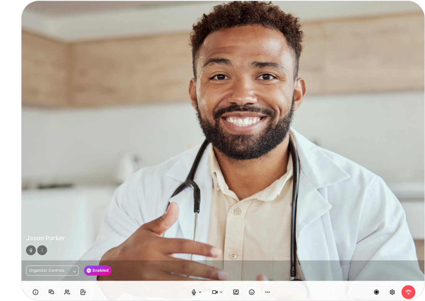Screenshot of Dialpad Ai Meetings video conference feature