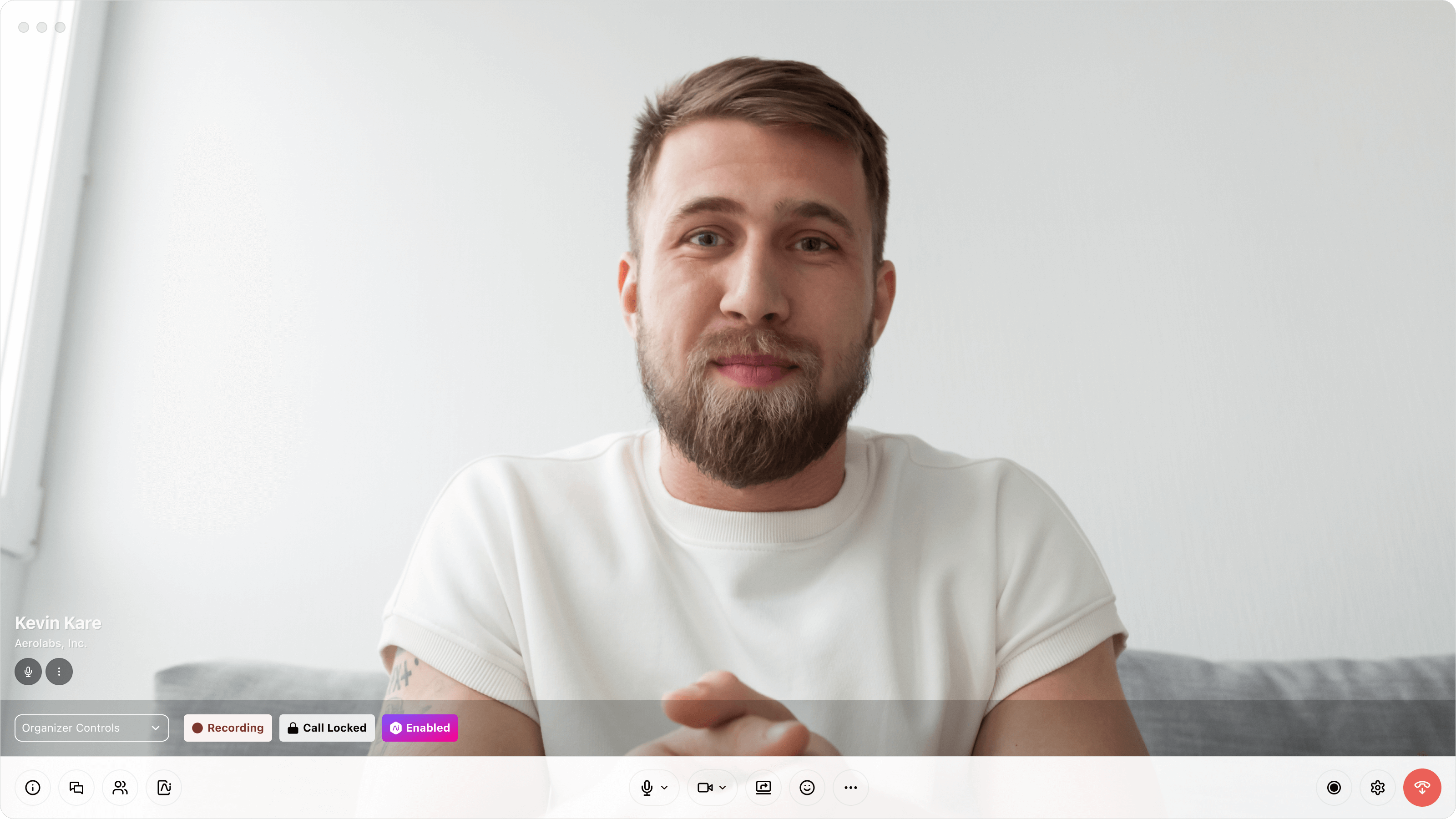 Screenshot of Dialpad Meetings video conferencing