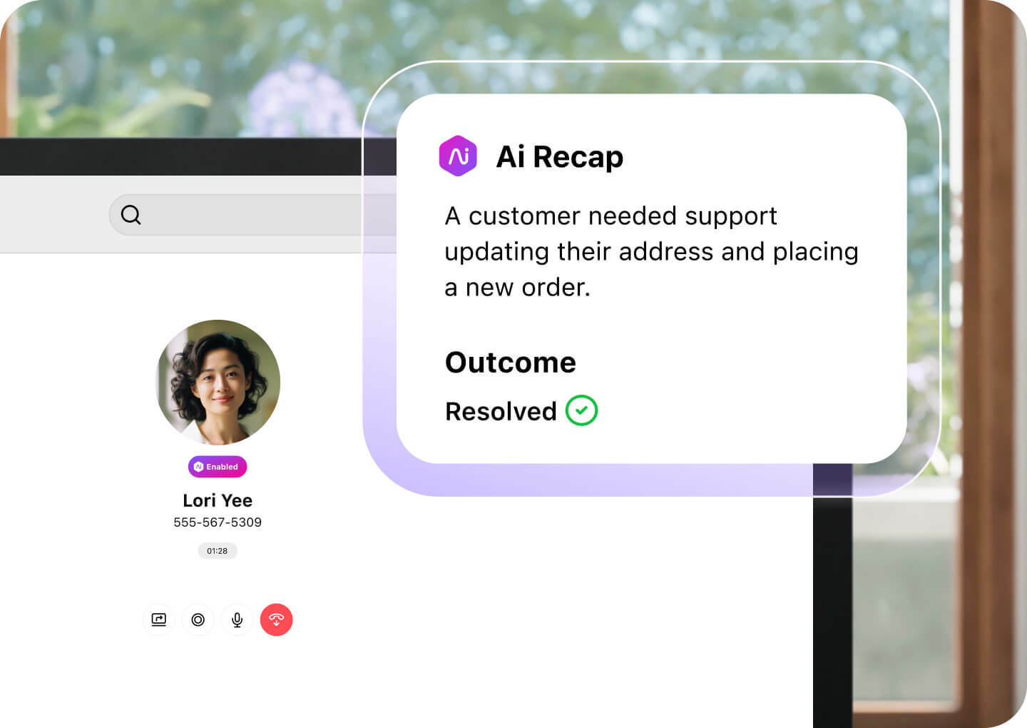 Screenshot of Dialpads Ai Recap feature