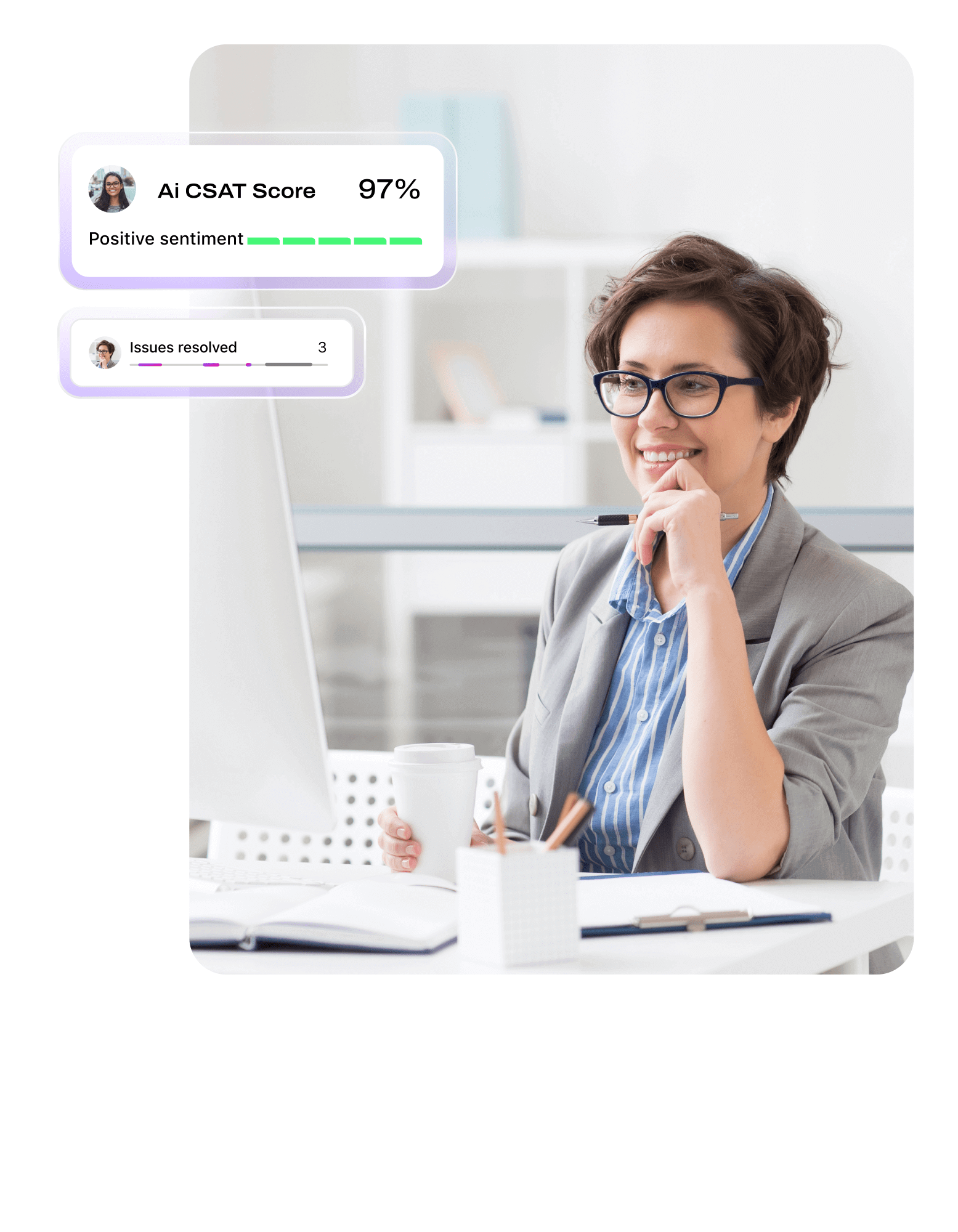 Screenshot of Dialpads predictive Ai CSAT feature