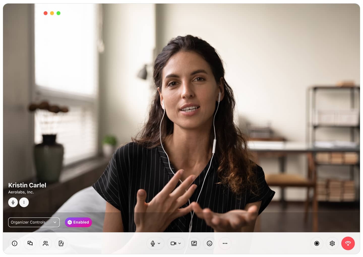 Screenshot of an ongoing videoconference T Mobile Collaborate