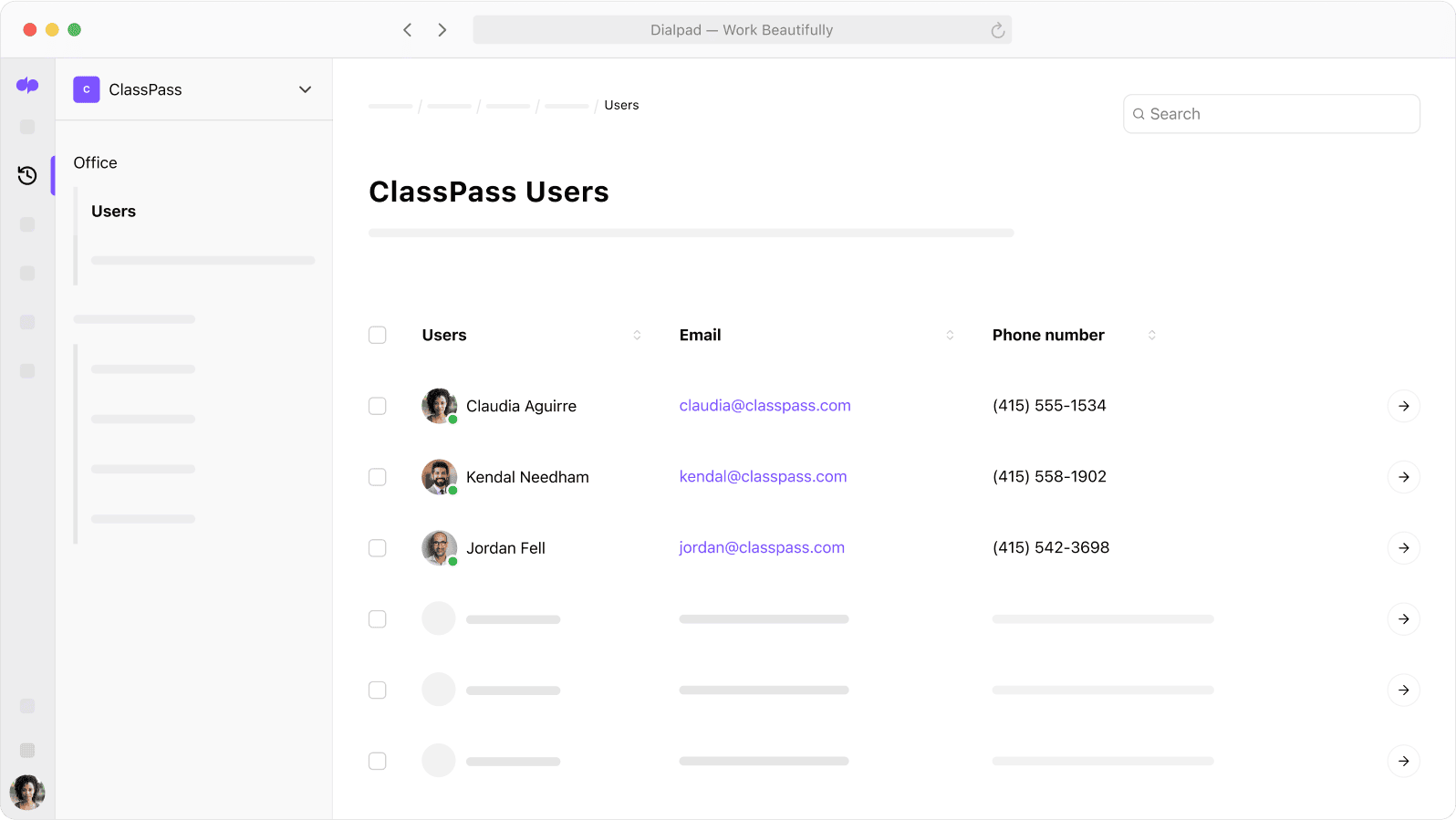 Setting up new users from Dialpads online dashboard