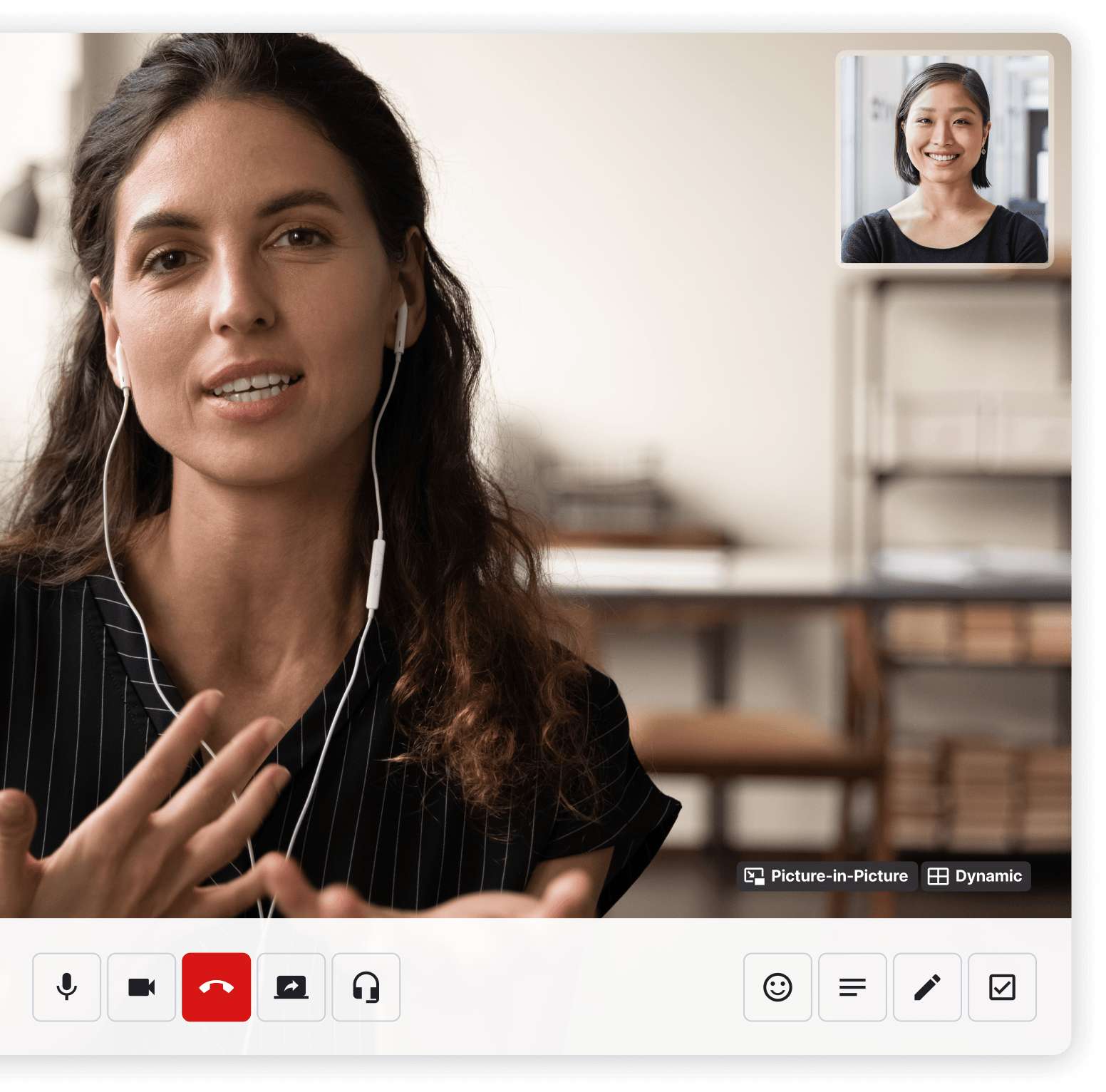 Two Person Meeting Full Screen