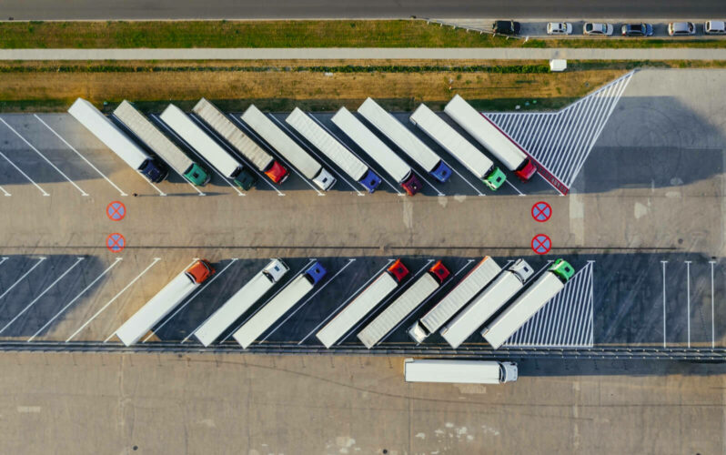Logistics trucks