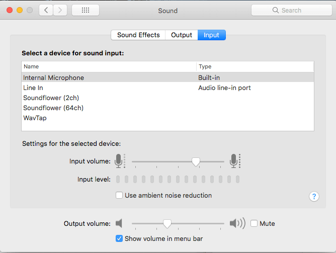 Adjusting mic settings on mac os