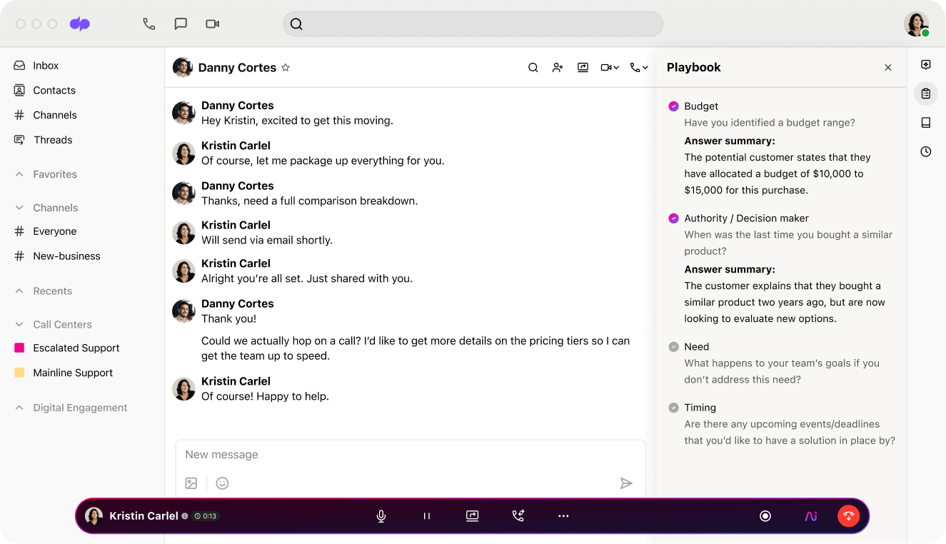 ai playbooks UI