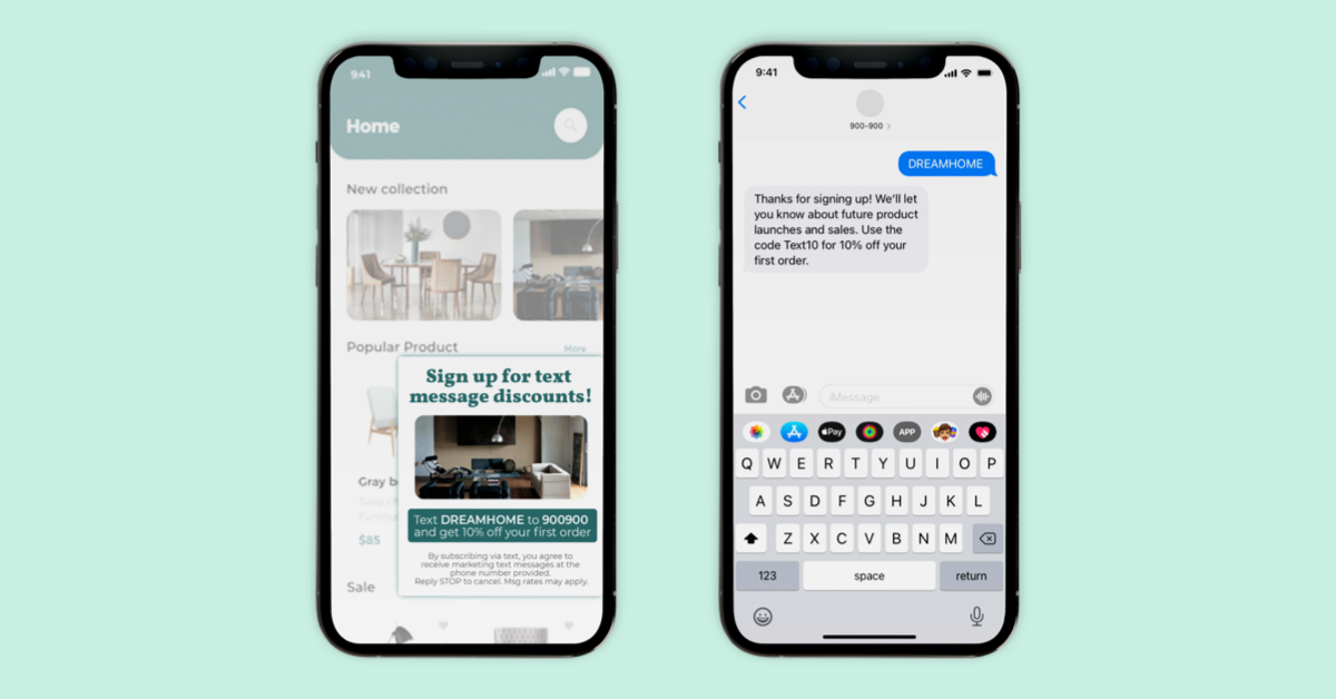 Automated text from store