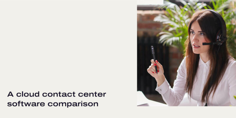 A cloud contact center software comparison Header
