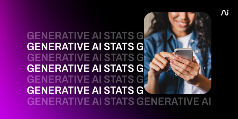 Statistics on artificial intelligence generative ai header