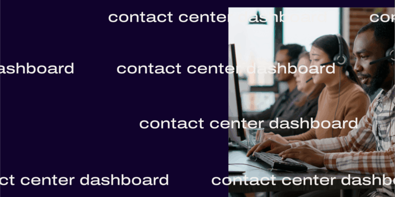 Contact center dashboard header