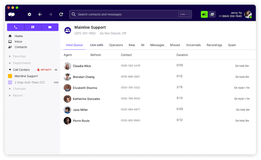 Call queue blog size