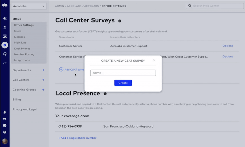 Creating a new csat survey in dialpad contact center blog size