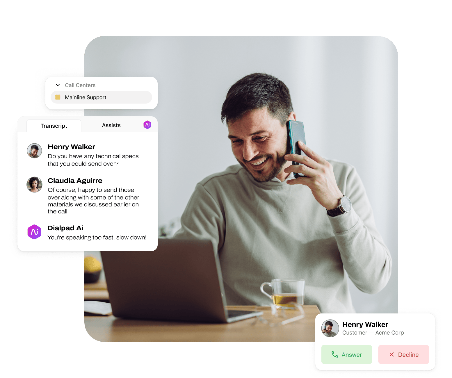Customer engagement ai powered support