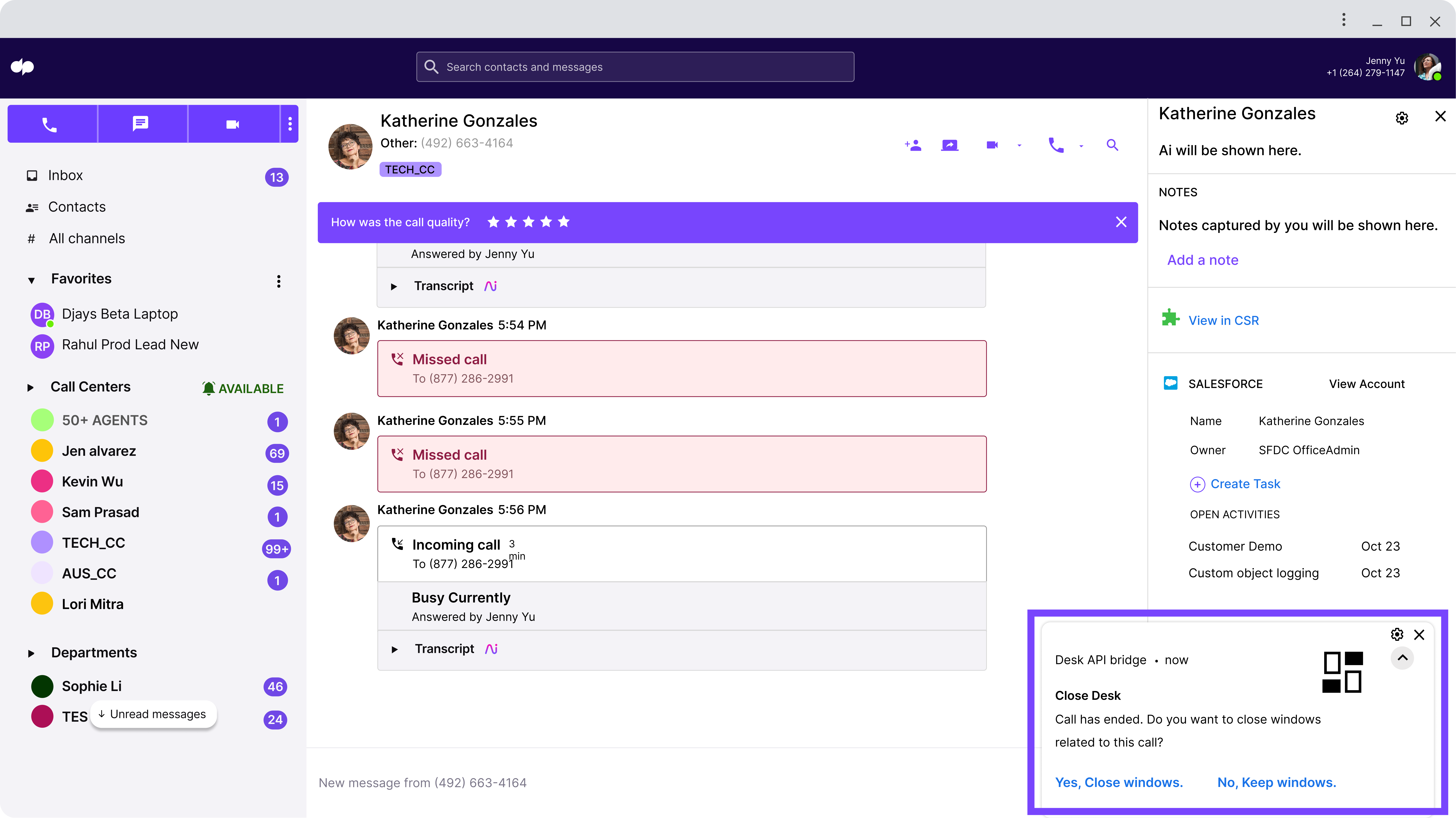 ChromeOS Desk Connector Dialpad