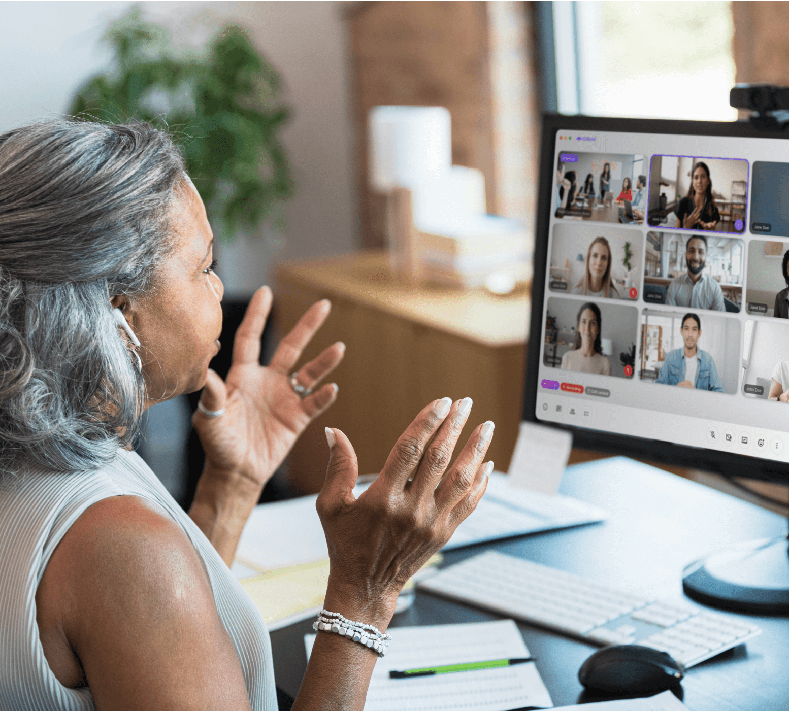 Dialpad ai meetings on desktop computer