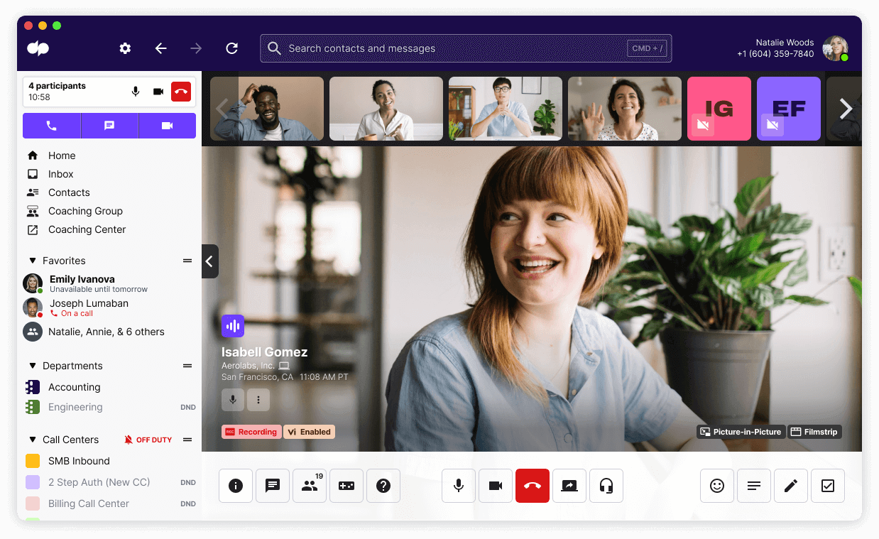video meetings in dialpad meetings app