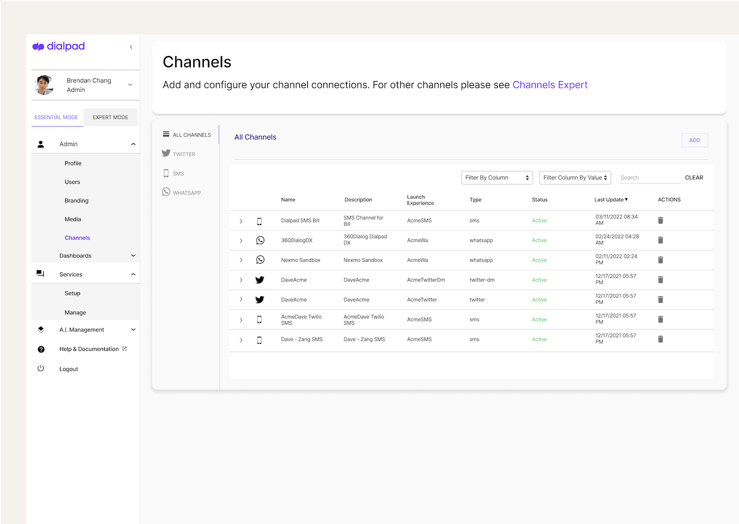Dialpad omnichannel flows