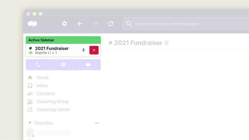 Dialpad sidebar