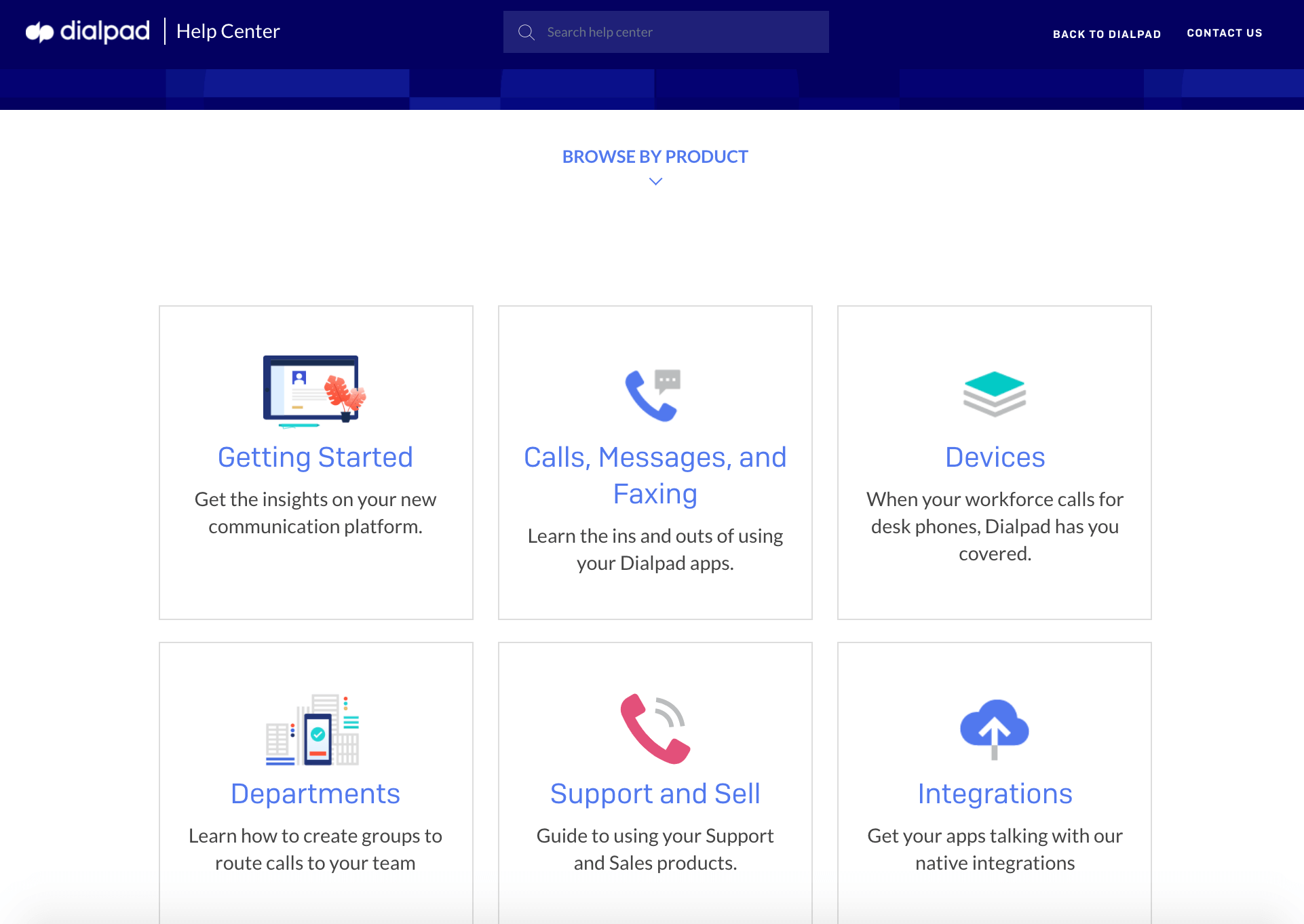 dialpad UI various settings