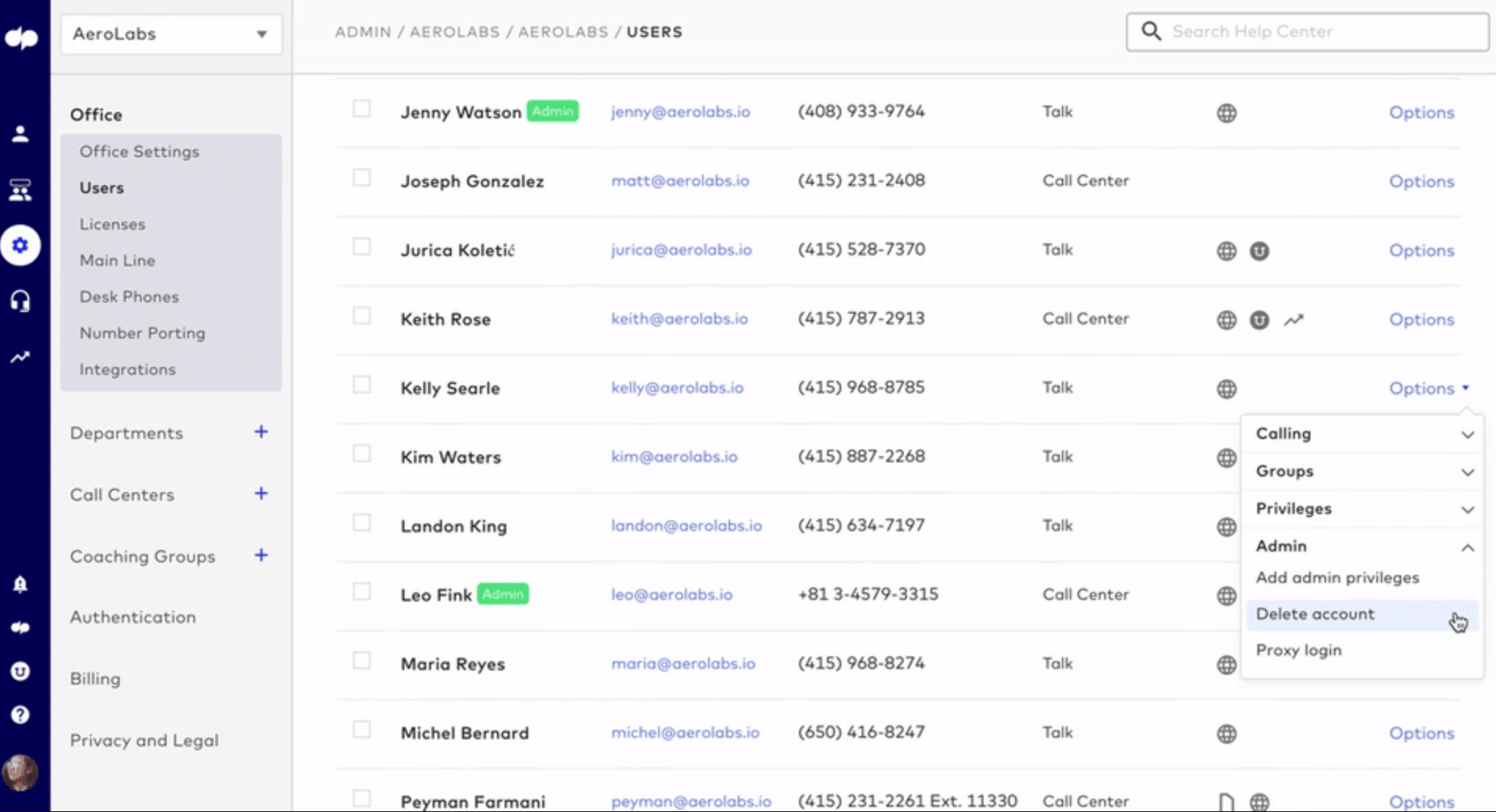 dialpad makes deployment easy UI