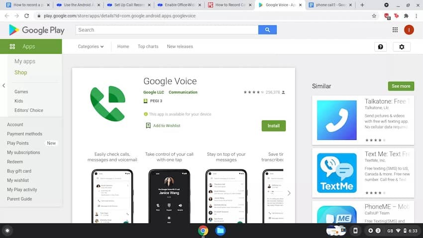 Google voice call recording blog size