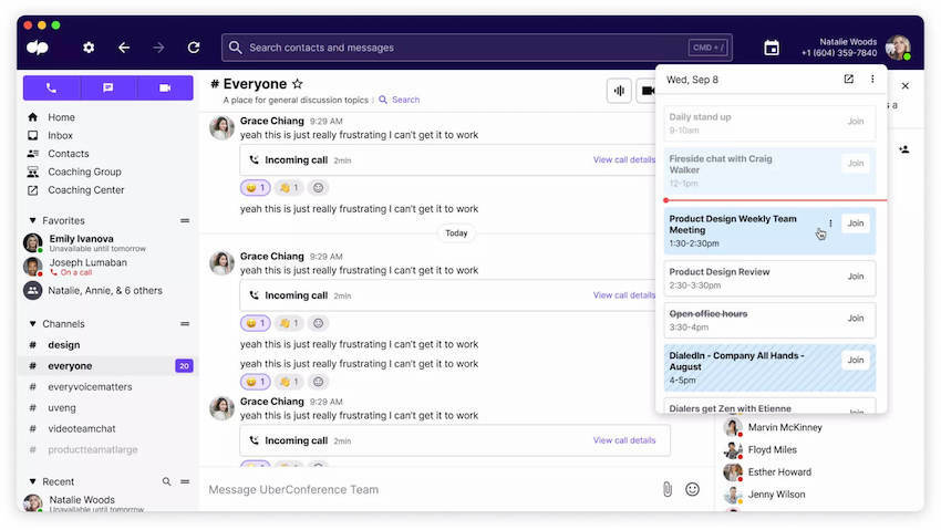 Meeting view dialpad