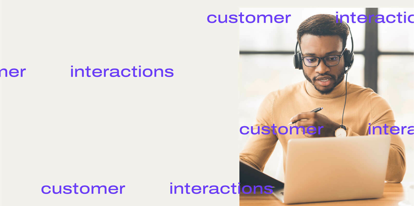 Customer interactions header