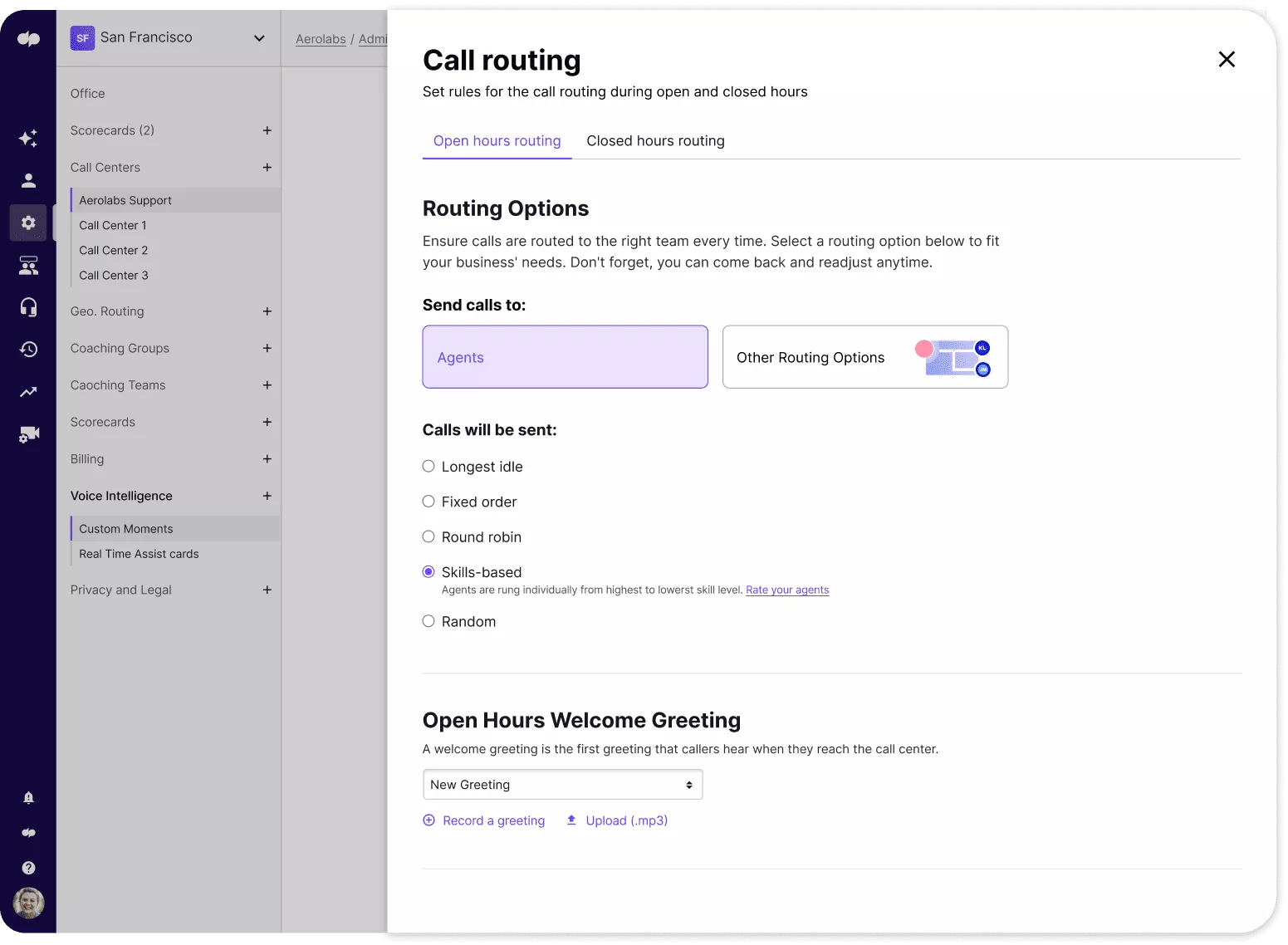Dialpad's call routing options