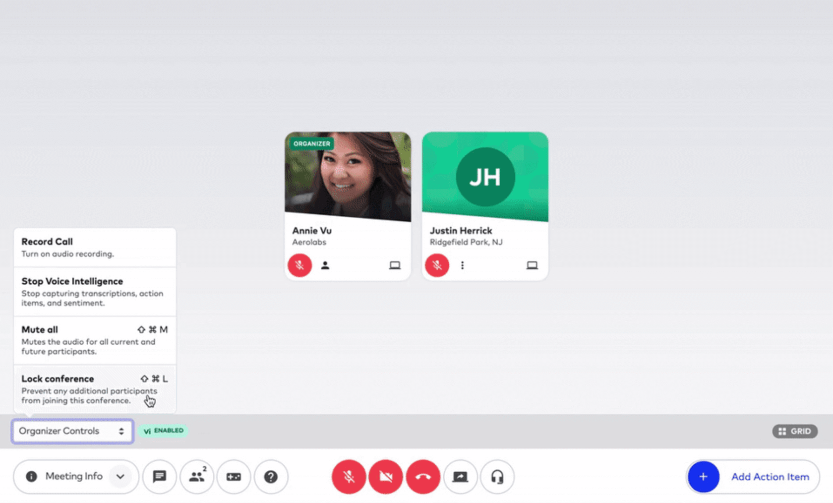 locking a conference call in dialpad