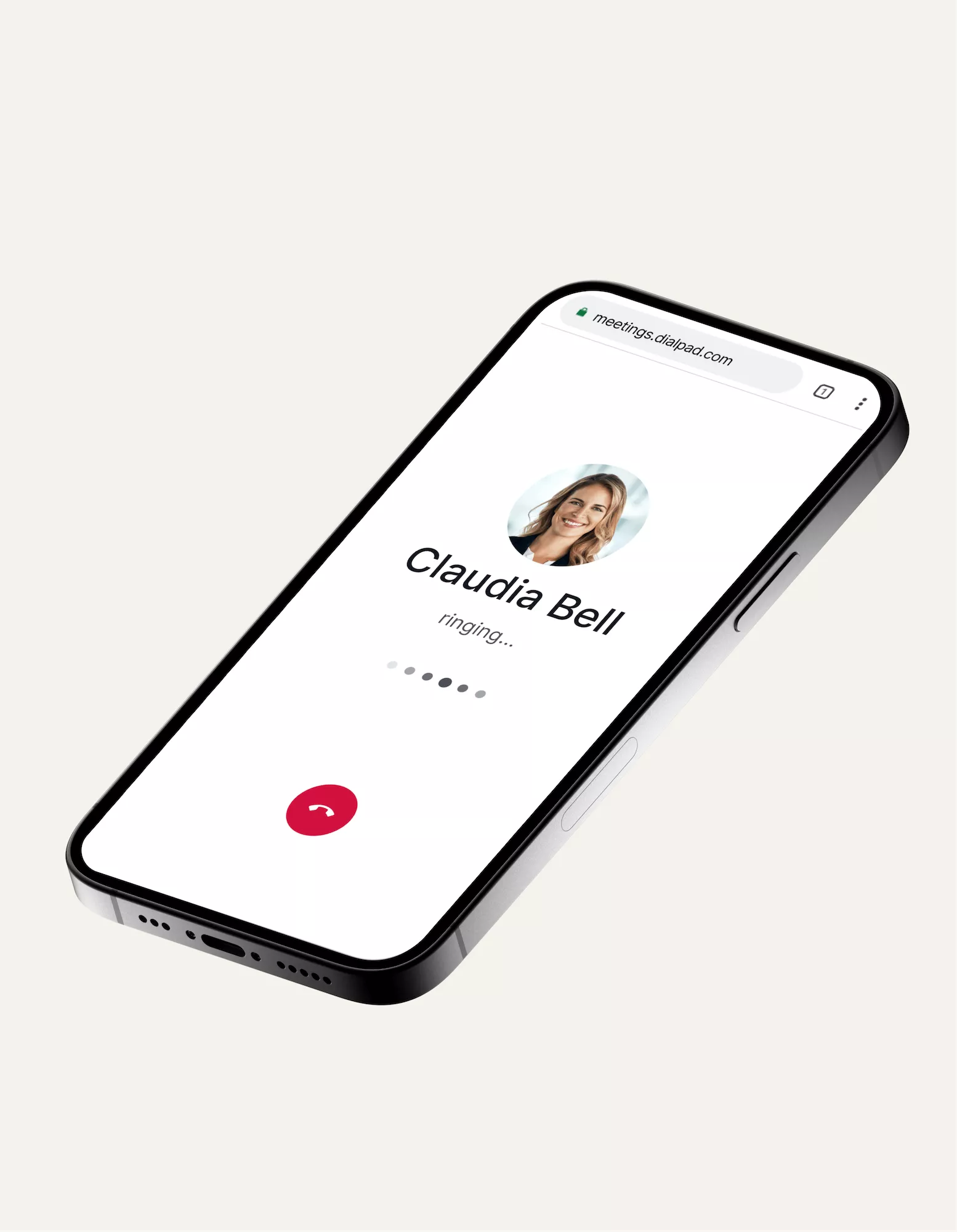 A phone call being received from Dialpad's softphone app