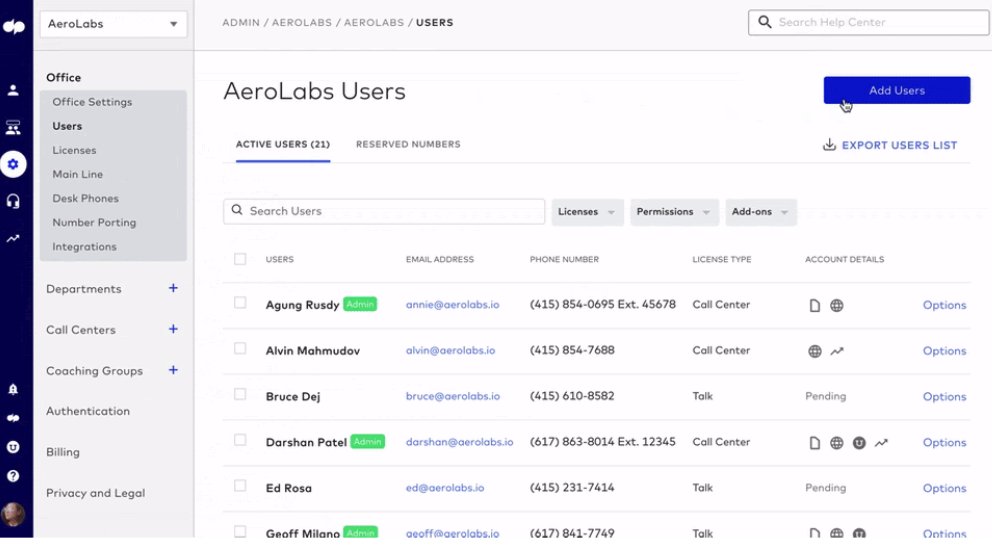 Add users