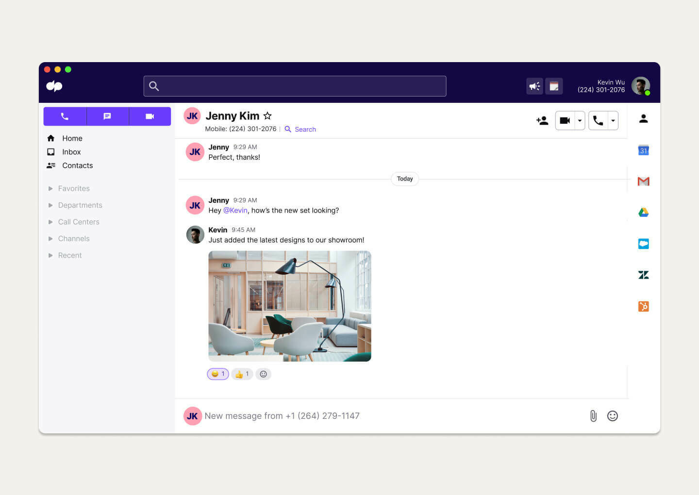 sending an sms in dialpad desktop app