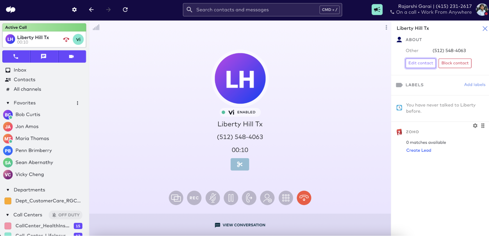 Zoho integration