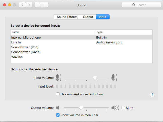 adjusting mic settings on mac os
