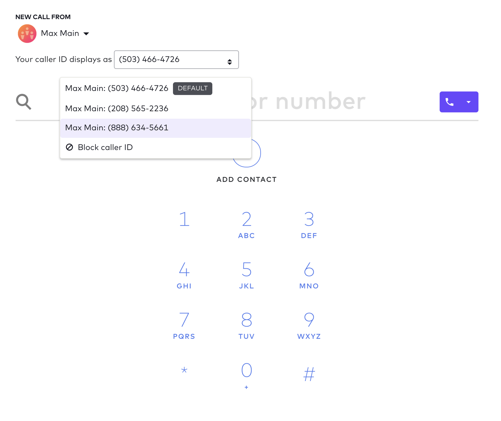 nextiva support block numbers