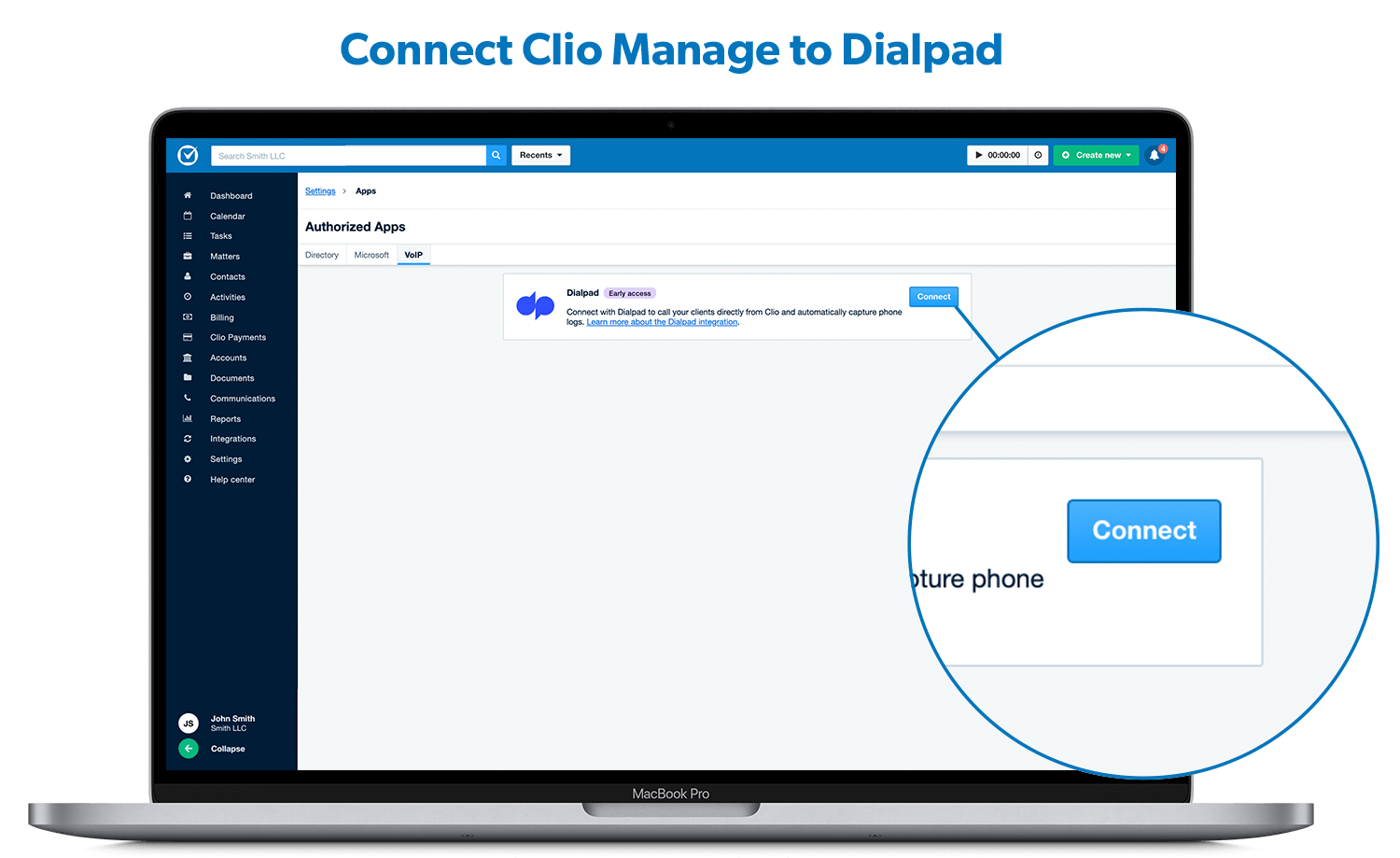 Connect Clio to your legal phone system