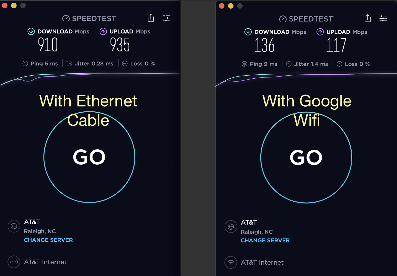 connecting to wifi or ethernet