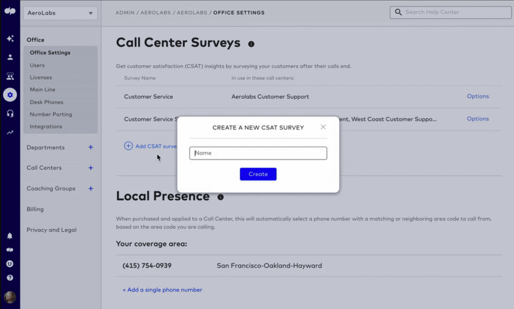 creating a csat survey in dialpad contact center