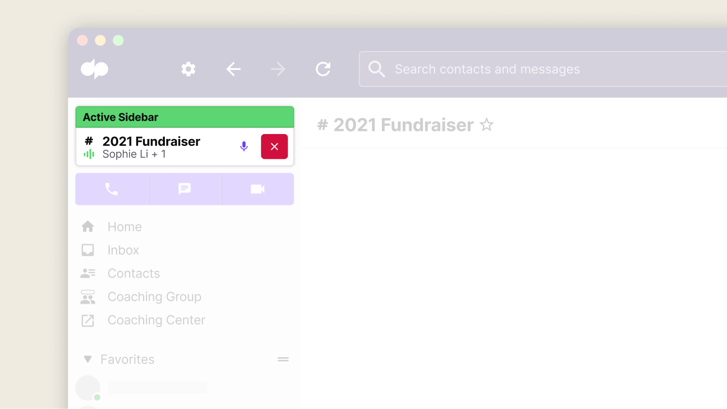 dialpad sidebar feature