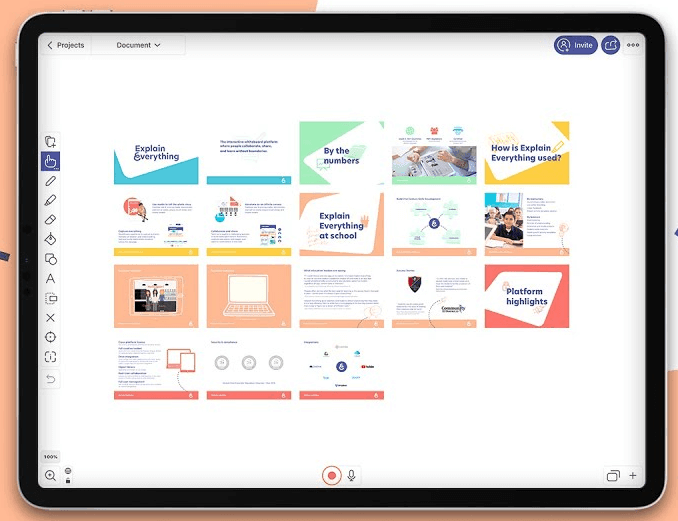 explain everything whiteboarding tool