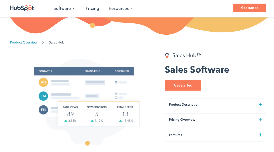 Hubspot Sales CRM Software