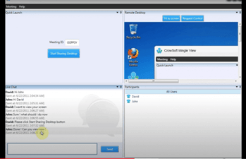 mingleview screen sharing tool